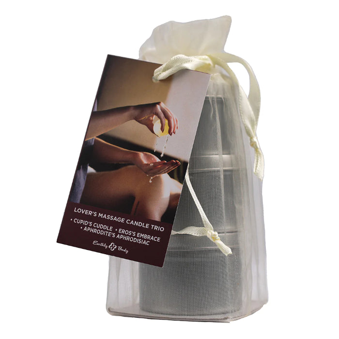 Earthly Bodies Valentines Day Candle Trio Temperature Play Massage Candle Set