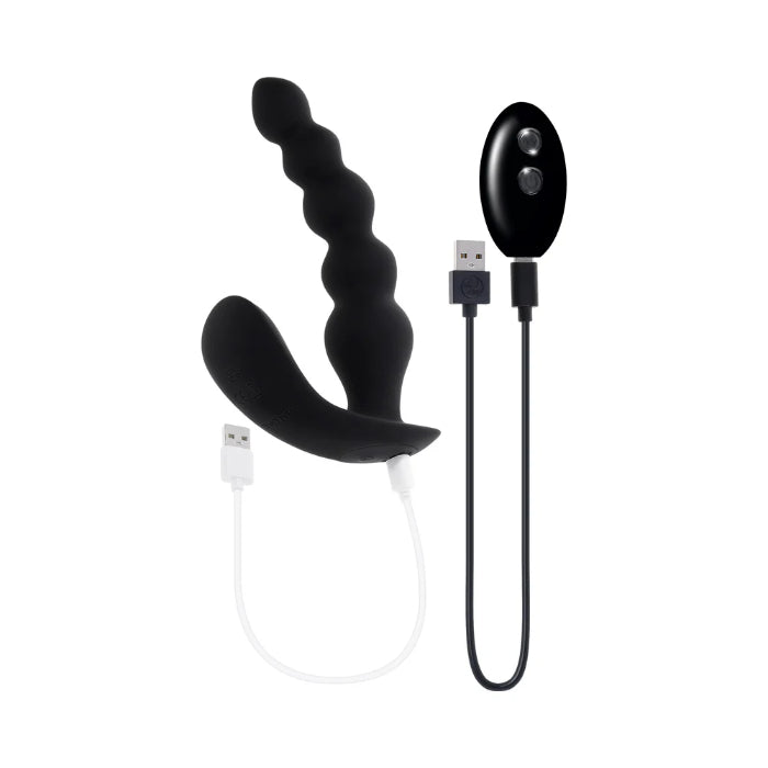 Evolved Bead Me Up Rechargeable Remote Control Flexible Vibrating Wide Base Anal Beads