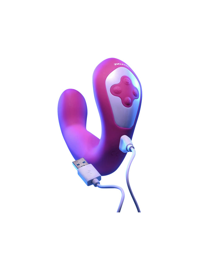 Evolved Buck Wild Rechargeable Silicone Tapping Thumping Come-Hither Motion Dual Rabbit Style Massager