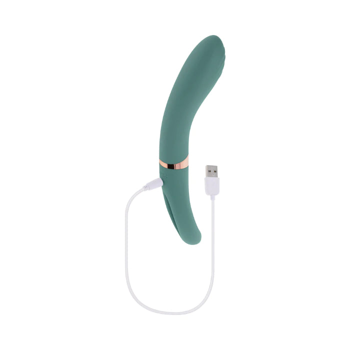 Evolved Chick Flick Dual Ended Silicone Rechargeable Vibrator With G-Spot Flicker