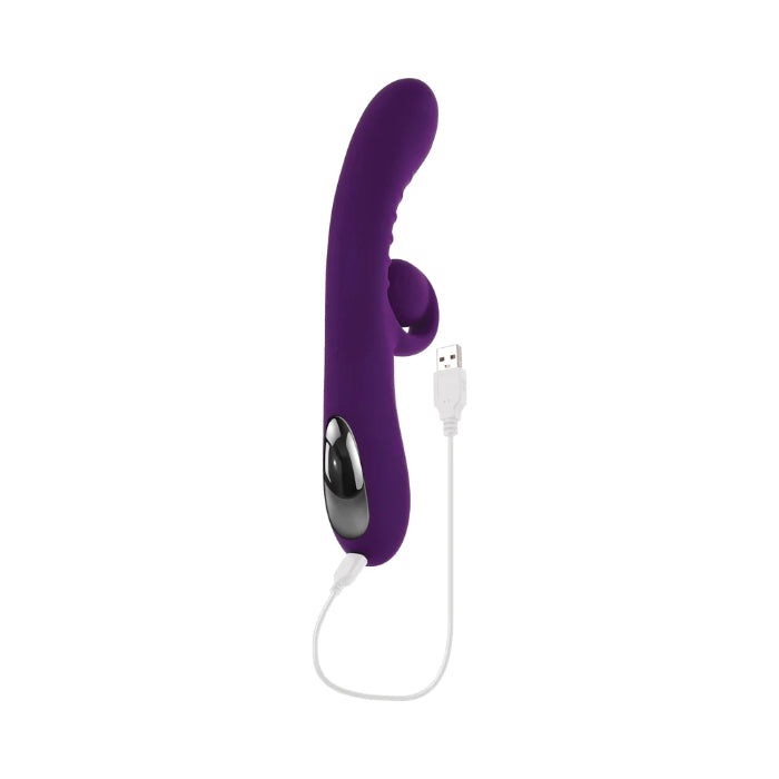 Evolved Curlicue Silicone Rechargeable Constant Contact Rabbit Style Vibrator