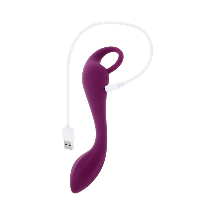 Evolved Lochness G Rechargeable Ergonomic Curved Silicone Vibrator With Handle