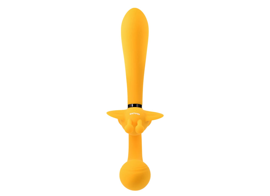 Evolved Monarch Rechargeable Silicone Multifunction Vibrating Three Motor Strapless Strap-On Double Dildo