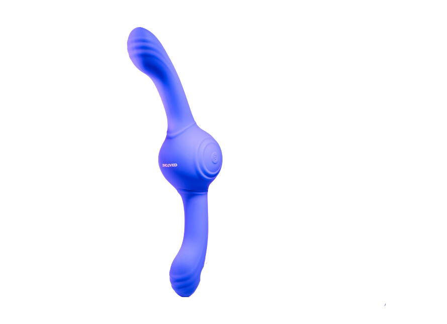 Evolved Our Gyro Vibe Rechargeable Dual Ended Powerful Gyrating Silicone Vibrator
