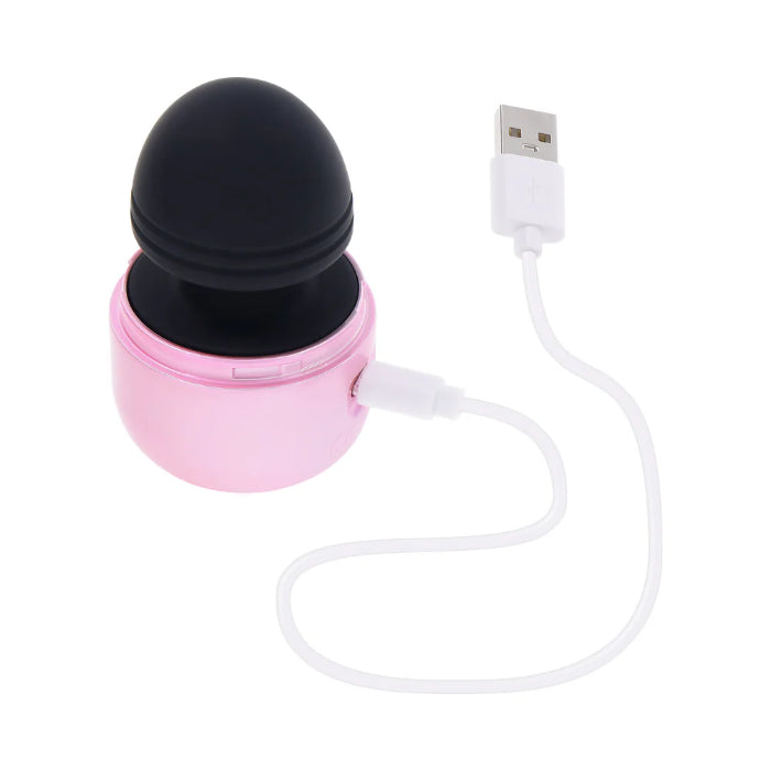 Evolved Vacation Vibes Mini Wand Rechargeable Silicone Vibrator With Travel Cover
