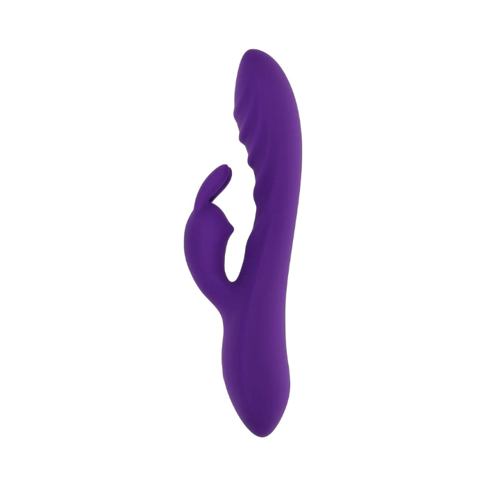 Evolved Wavy Silicone Rechargeable Textured Dual Motor Rabbit Style Vibrator