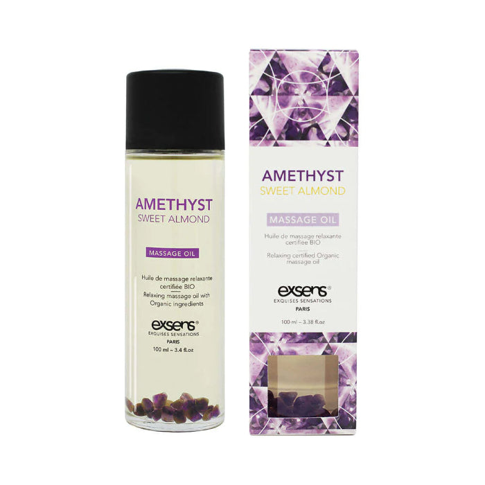 Exsens Body Oil With Amethyst Crystals And Sweet Almond Oil