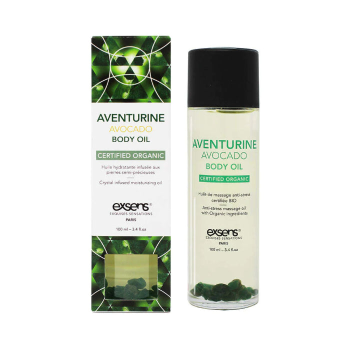 Exsens Body Oil With Aventurine Crystals And Avocado Oil