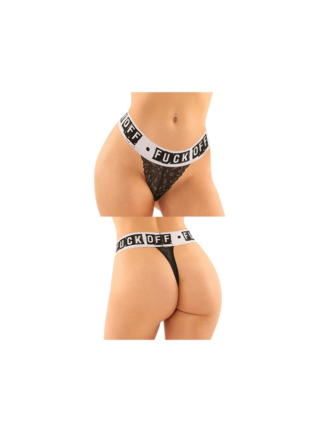 Fantasy Lingerie Fuck Off Two Pack Lace Boyfriend Brief & Thong