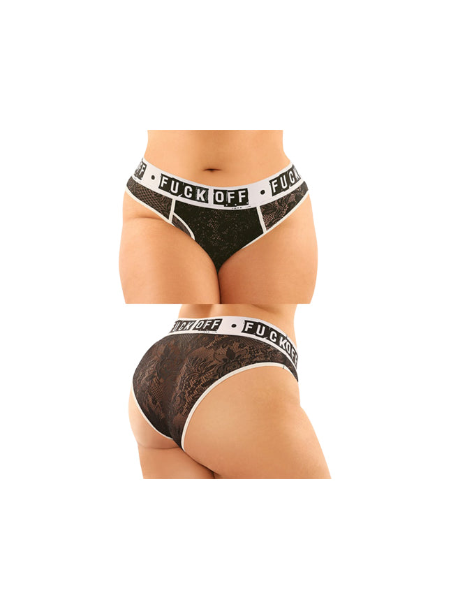 Fantasy Lingerie Fuck Off Two Pack Lace Boyfriend Brief & Thong