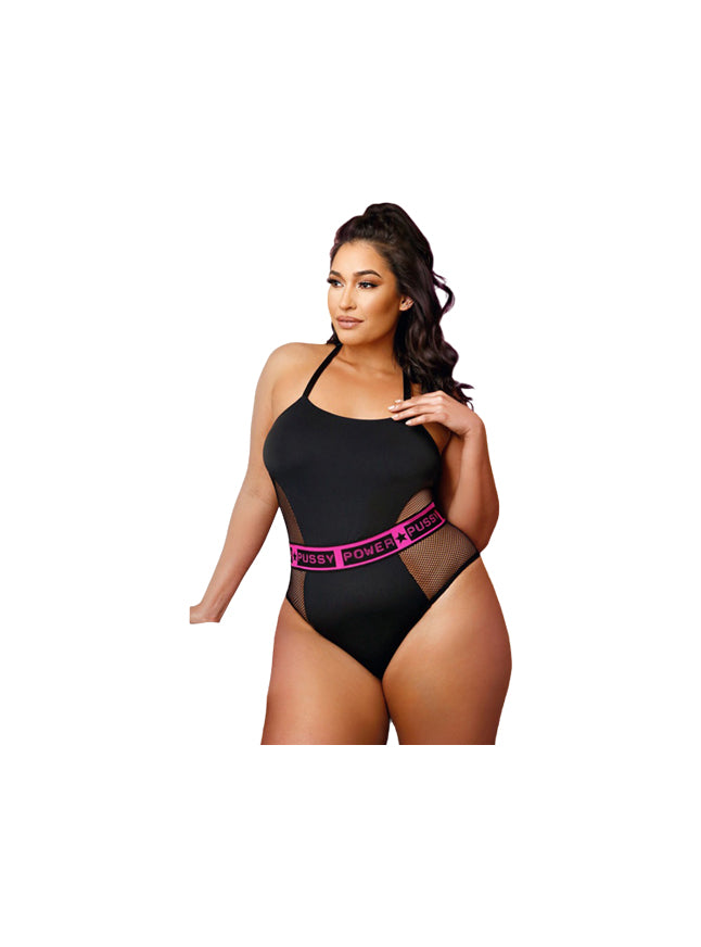 Fantasy Lingerie Vibes Pussy Power Halter Neck Playsuit