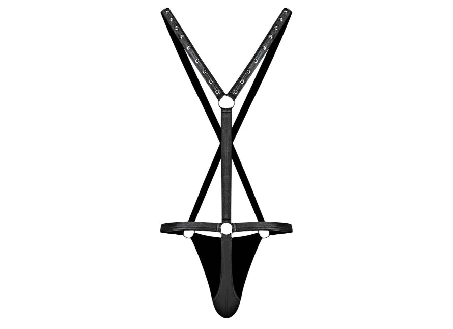Male Power Fetish Warrior Criss-Cross Body Harness