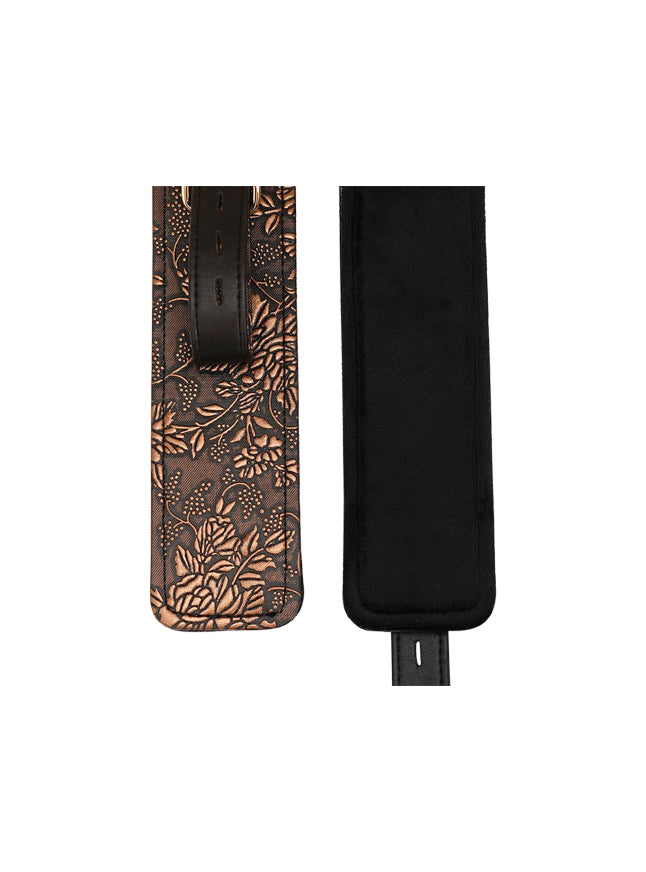 Floral Print Ankle Restraints With Faux Fur Lining