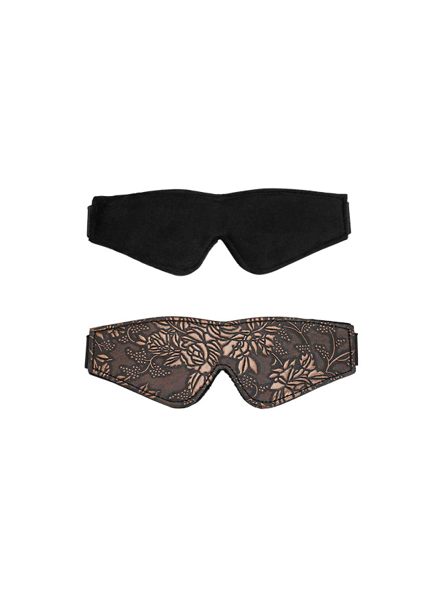 Floral Print Blindfold With Faux Fur Lining