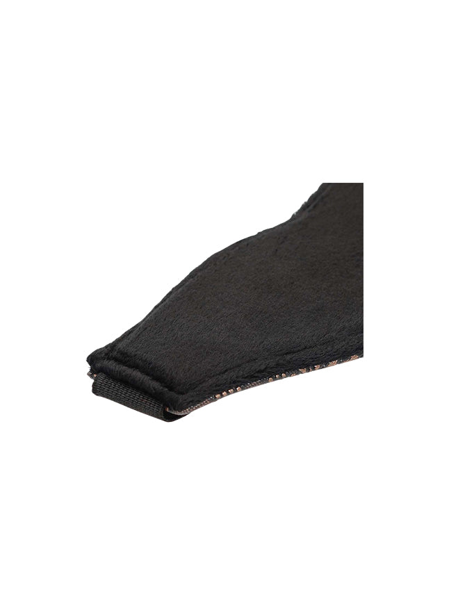 Floral Print Blindfold With Faux Fur Lining