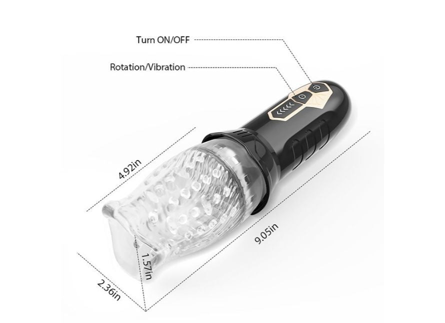 Gawk Gawk 3000 Rechargeable Spinning Head Penis Masturbator