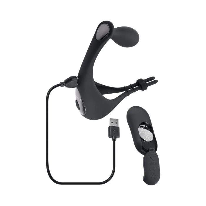 Gender X Back It Rechargeable Remote-Controlled Silicone Lasso Cock Ring And Plug