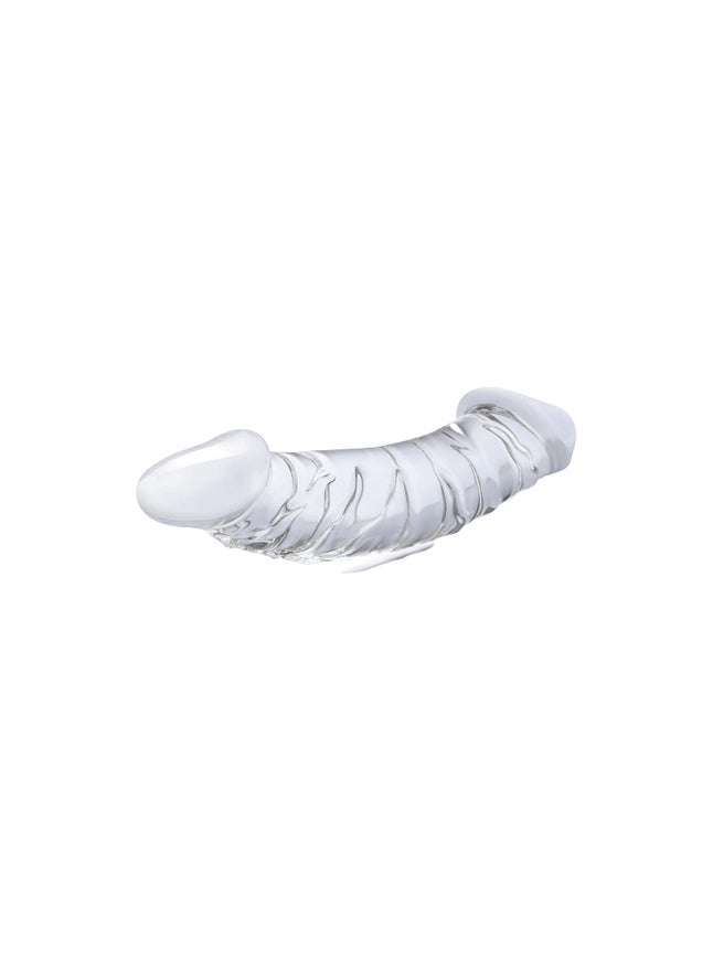 Glas Handmade 10.5" Girthy Realistic Glass Double Dildo with Veins