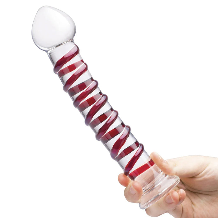Glas Mr. Swirly Swirl Shaft Texture Glass Dildo