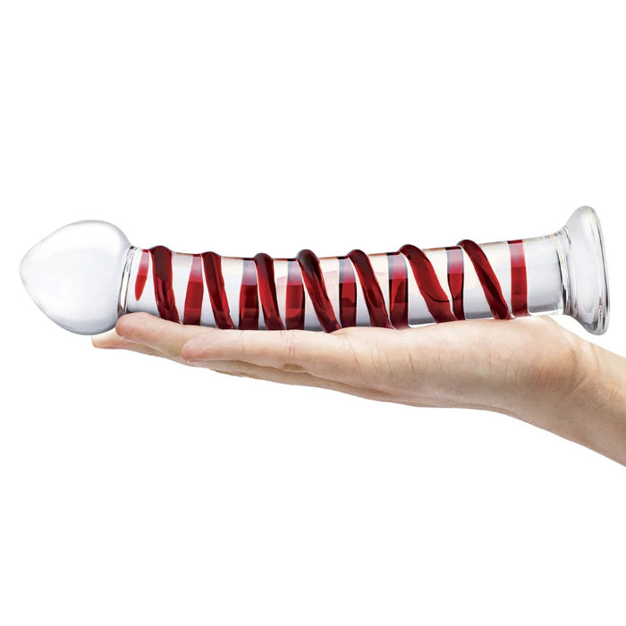 Glas Mr. Swirly Swirl Shaft Texture Glass Dildo