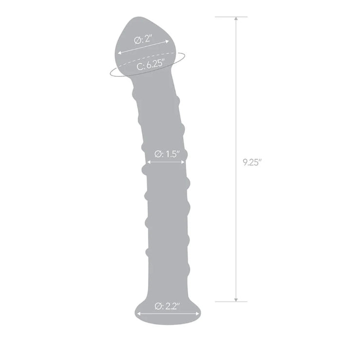 Glas Mr. Swirly Swirl Shaft Texture Glass Dildo