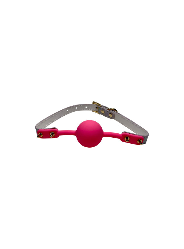 Holographic Vegan Leather Ball Gag