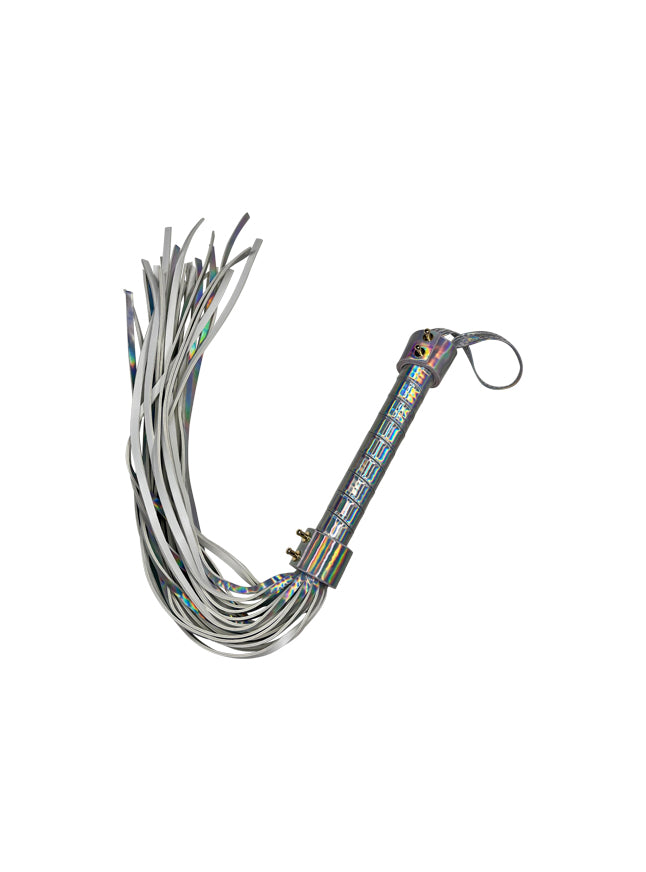 Holographic Vegan Leather BDSM Flogger