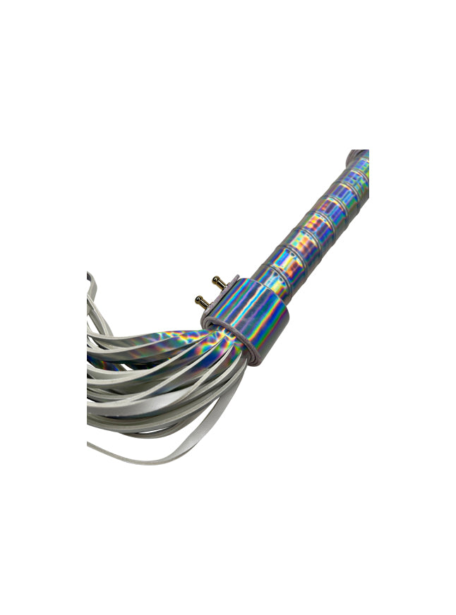 Holographic Vegan Leather BDSM Flogger