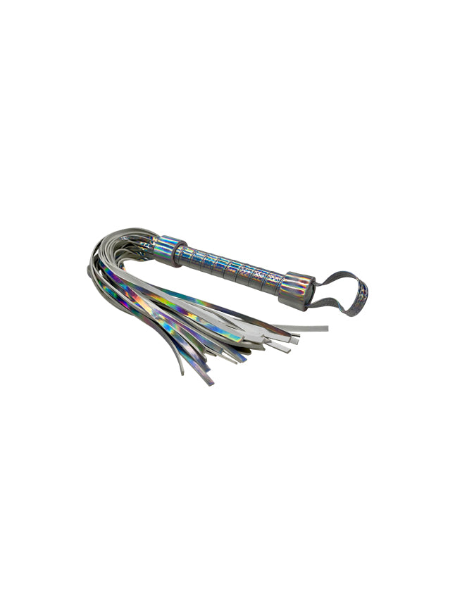 Holographic Vegan Leather BDSM Flogger