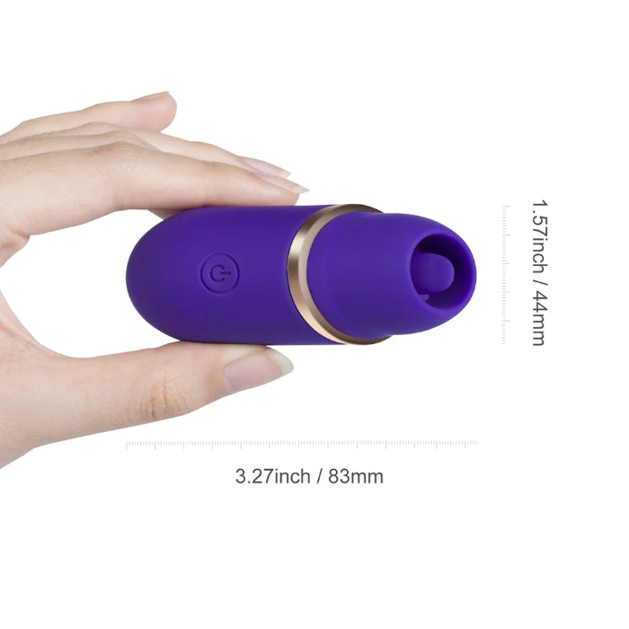 Honey Play Box Abby Mini Tongue Licking Rechargeable Vibrating Silicone Stimulator With Travel Cover