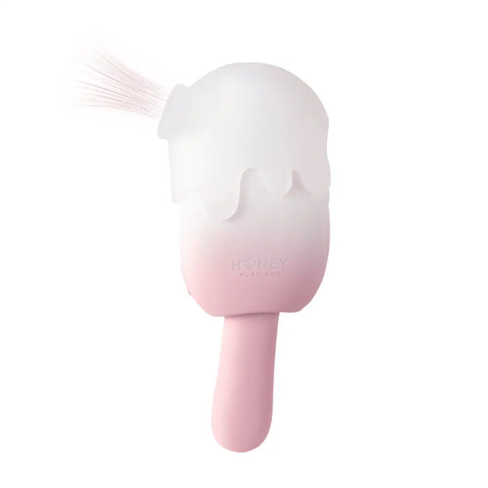 Honey Play Box Bite Me Sucking Tapping Vibrating & Swinging Handle Cream Pop Rechargeable Silicone Stimulator