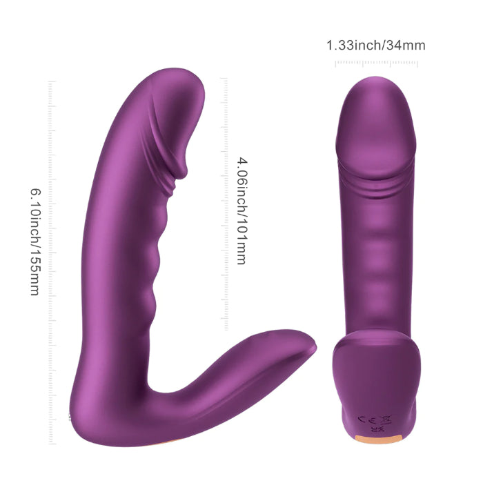 Honey Play Box Rora 2 App-Controlled Rotating Wearable Dual Stimulating Temperature Display Vibrator