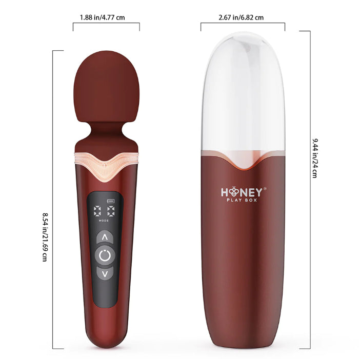 Honey Play Box Stormi Rechargeable Silicone Warming Powerful Wand Massager With Charging Case