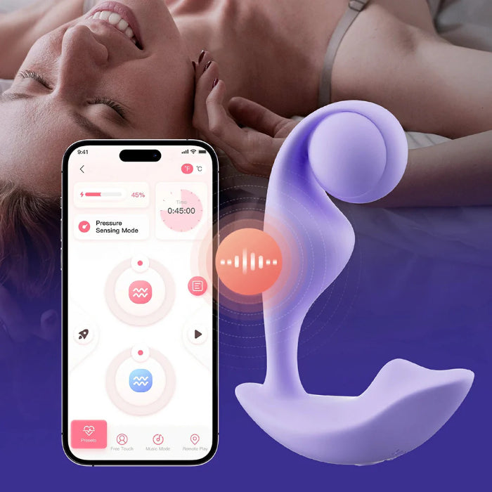 Honey Play Box Trill Wearable Single Ball Dual Motor Pressure Sensing Rechargeable Silicone App-Controlled Rabbit Style Vibrator