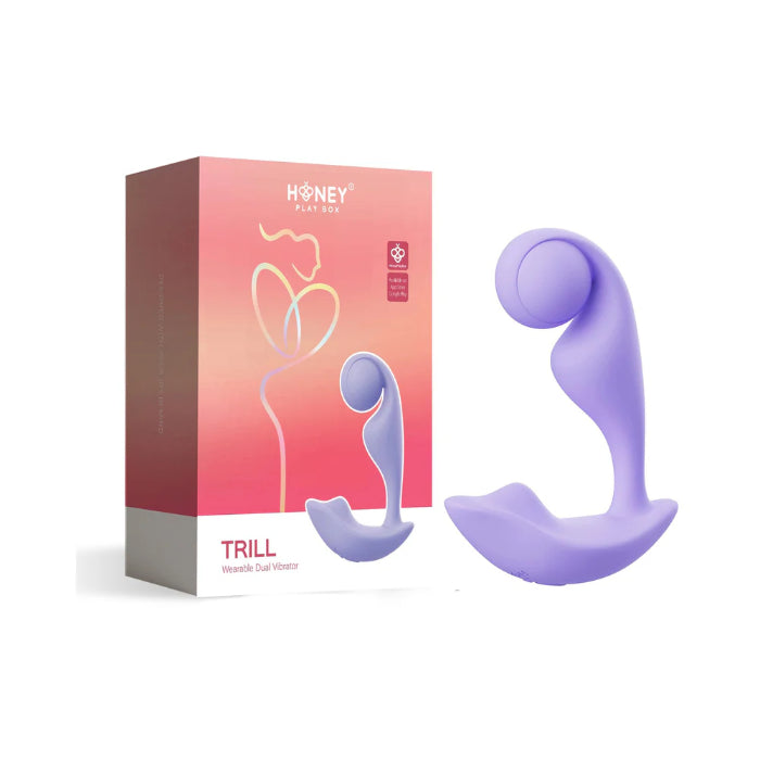 Honey Play Box Trill Wearable Single Ball Dual Motor Pressure Sensing Rechargeable Silicone App-Controlled Rabbit Style Vibrator
