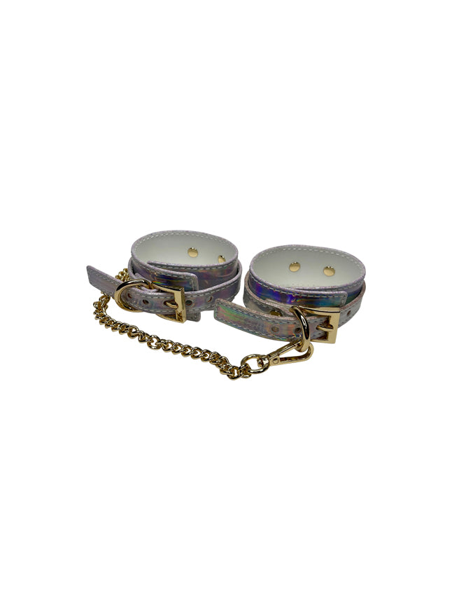 Holographic Wrist Cuffs & Connector Chain