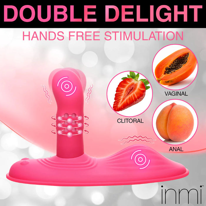 Inmi Spin 'N' Grind Rechargeable Rotating And Vibrating Silicone Grinder with Remote Control