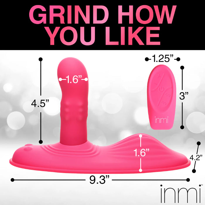 Inmi Spin 'N' Grind Rechargeable Rotating And Vibrating Silicone Grinder with Remote Control