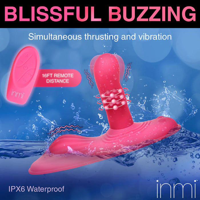 Inmi Spin 'N' Grind Rechargeable Rotating And Vibrating Silicone Grinder with Remote Control