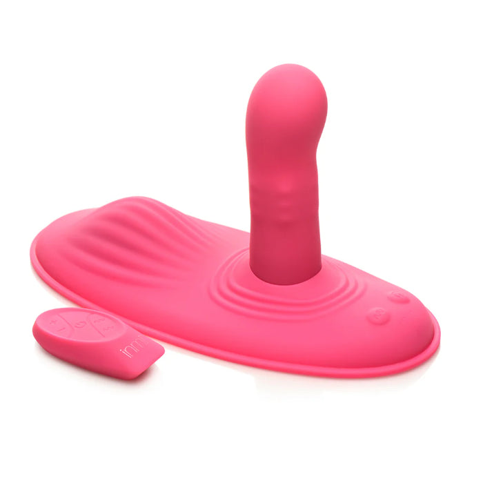 Inmi Spin 'N' Grind Rechargeable Rotating And Vibrating Silicone Grinder with Remote Control