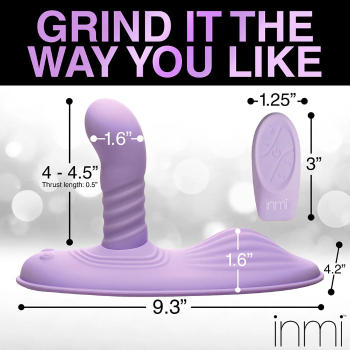 Inmi Thrust 'N' Grind Rechargeable Thrusting And Vibrating Silicone Grinder with Remote Control