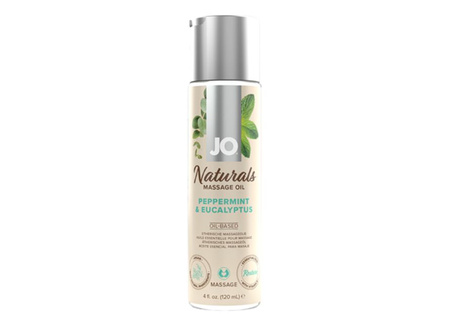 JO Naturals Peppermint & Eucalyptus Scent Moisturizing Aromatherapy Vegan Massage Oil