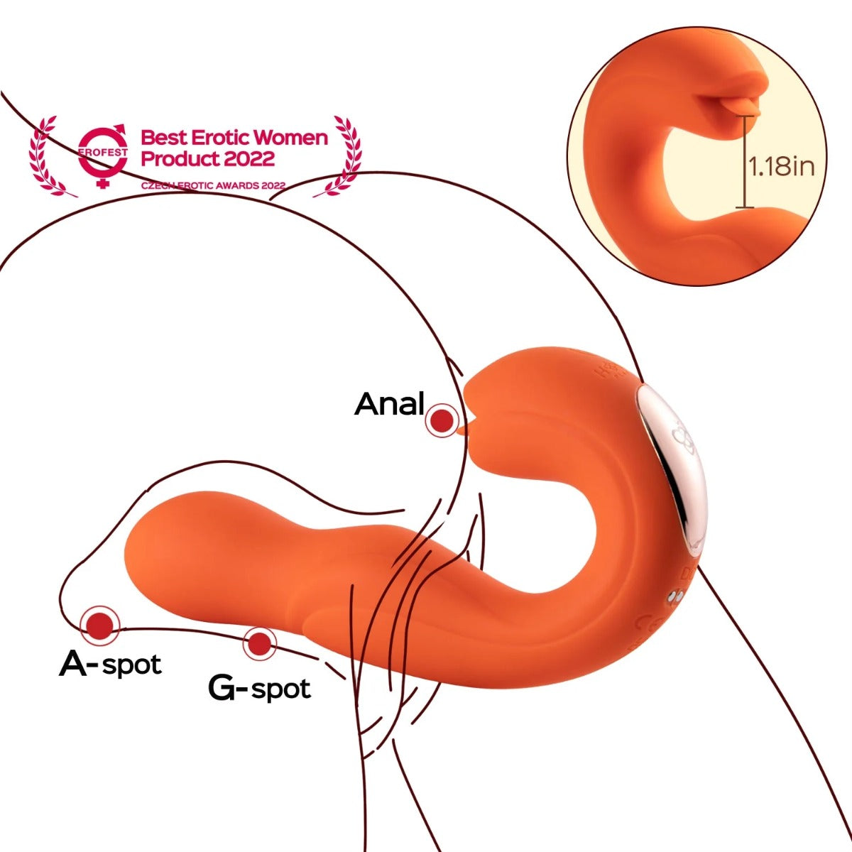 Honey Play Box JOI Rotating Head And Flicking Tongue Vibrator