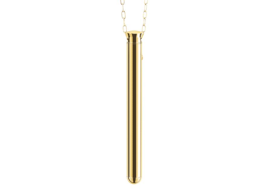 Le Wand Gold Vibrating Bullet Pendant Necklace