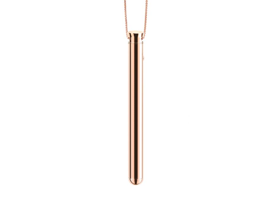 Le Wand Rose Gold Vibrating Bullet Pendant Necklace
