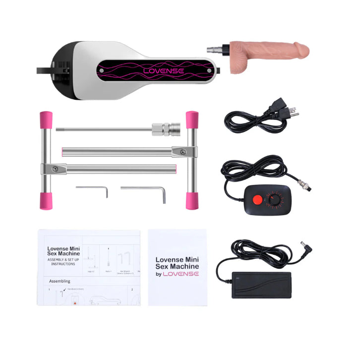 Lovense Mini App Enabled Sex Machine With Interchangeable Dildo Attachment
