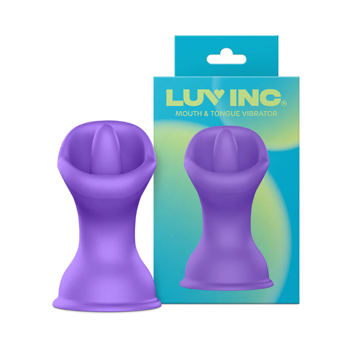Luv Inc Mv57 Rechargeable Silicone Mouth & Tongue Vibrator With Suction Cup Base