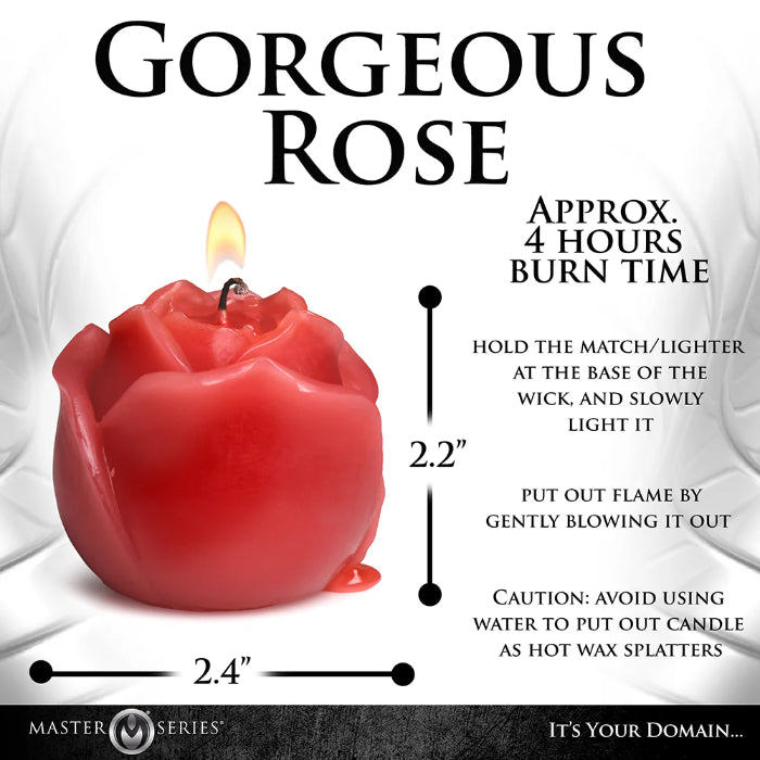 Master Series Flaming Rose Drip Candle For Sensation and Temperature Play