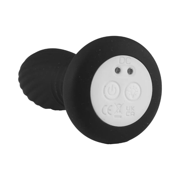 Nasstoys Atomic Thrusting Rechargeable Light-Up Remote Control Twisted Texture Butt Plug