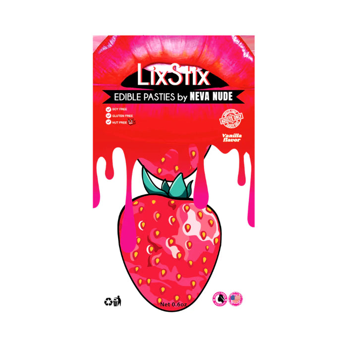Neva Nude Sinfully Sweet Strawberry Shaped Edible Vanilla Flavored Nipple Pasties